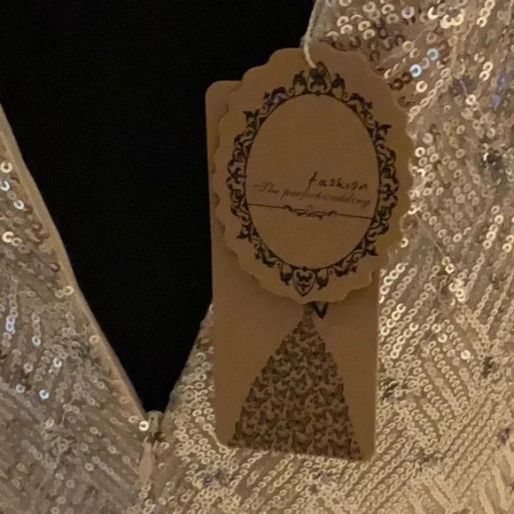 Silver Mother of the Bride Mermaid Formal Dress - Picture 6 of 6